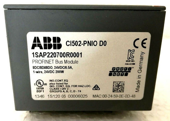 ABB CI502-PNIO 1SAP220700R0001  Interface module. PROFINET IO RT device. 8 DI: 24VDC. 8