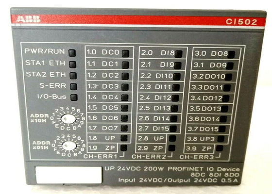 ABB CI502-PNIO 1SAP220700R0001  Interface module. PROFINET IO RT device. 8 DI: 24VDC. 8