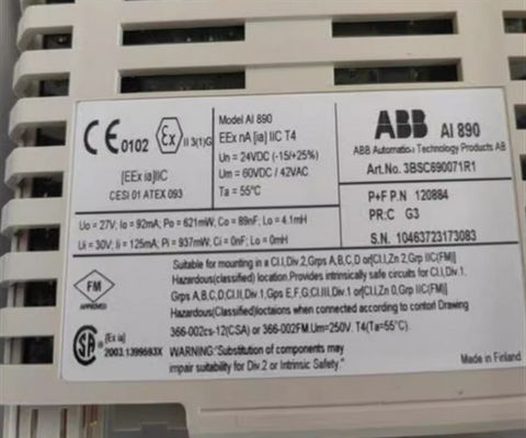 ABB AI890 3BSC690071R1 AI890 Analog Redundant Power Supply Module