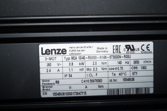 Lenze MCA 10I40- RS0B0-N14N-ST5S00N-R0SU 1.4751242 LB-FT Torque