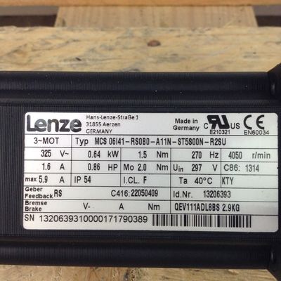 Lenze MCS 06F60-RS0B0-A11N-ST5S00N-R0SU Synchronous servo motor