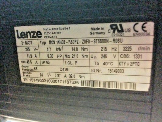 LENZE MCS 14H32-RS0P2-Z0F0-ST6S00N-R0SU Rated power 15KW Industrial Servo Drives