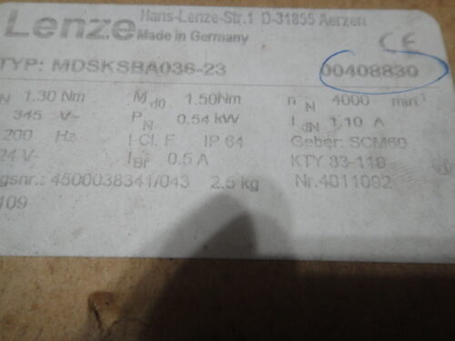 LENZ EMDSKSBA036-23  Servo Motor with 80 Driving Performance