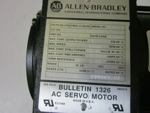 AB 1326AB-A1G-11 SERV MTR 16-IN-LB 5K-RPM STD INCH for Industrial Applications
