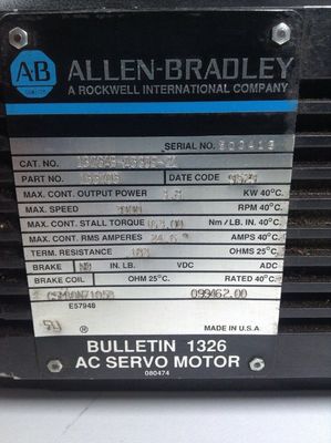 AB 1326AB-A530E-21 AC Servomotors for High Precision Applications