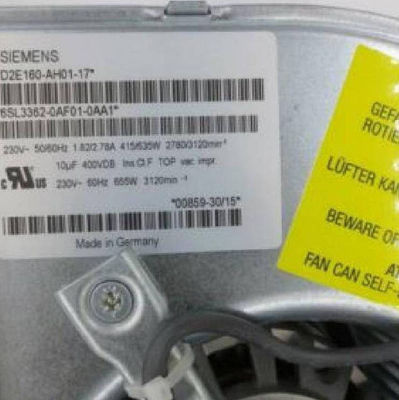 SIEMENS Centrifugal Cooling FAN 6SL3362-0AF01-0AA1EMBPAPST D2E160-AH01-17