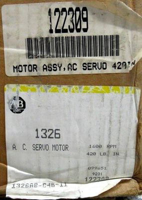 AB 1326AB-C4B-11 Torque Plus Series Servomotors for the 1391-DES AC Servo Drive