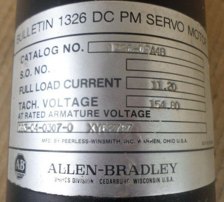 Versatile AB 1326-DPA4B Allen Bradley DC Servo Motor for Various Machinery Needs