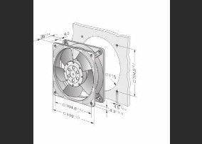Ebmpapst 4656 Z High Durability AC Nominal Voltage Industrial Centrifugal Fan