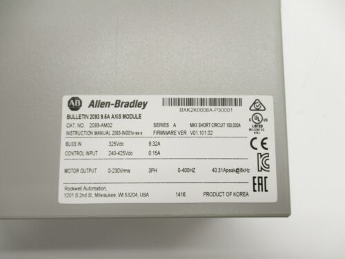 ALLEN-BRADLEY 2093-AM02 Kinetix 2000 Axis Module