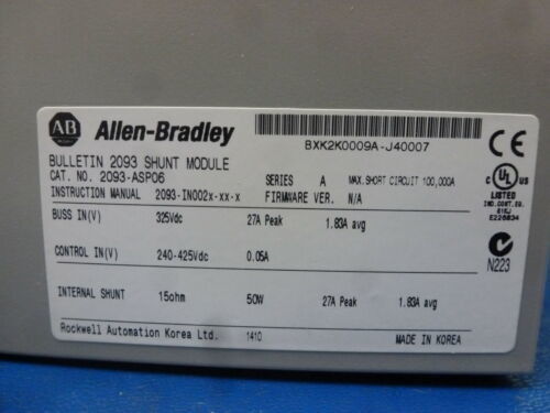 ALLEN-BRADLEY 2093-ASP06 Kinetix 2000 Multi-axis  Servo Drive