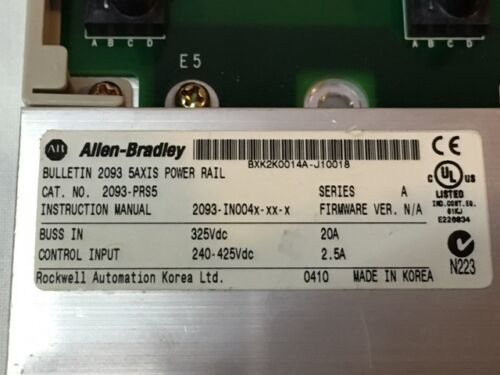 ALLEN-BRADLEY 2093-PRS5 KINETIX 2000 SERVO POWER RAIL 5 SLOTS