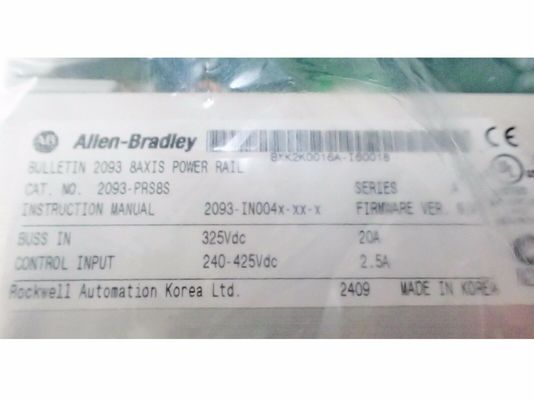 ALLEN-BRADLEY 2093-PRS8S KINETIX 2000 SERVO POWER RAIL PLUS SHUNT/SPARE 8 SLOTS