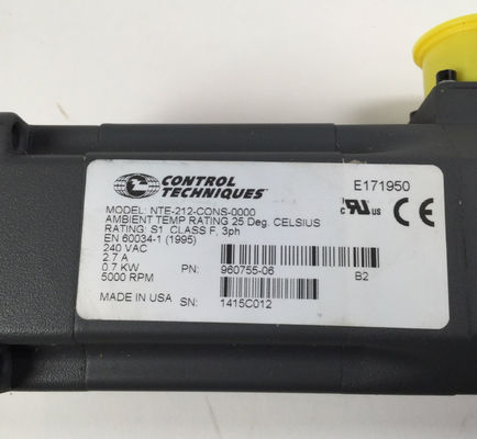 Emerson Control Techniques NTE-212-CONS-0000 Servo Motor 240VAC 0.7kW 5000rpm