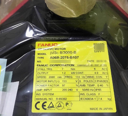 FANUC Fanuc Servo Motor A06B-2075-B107 Beta is8 Four Axis Mf System