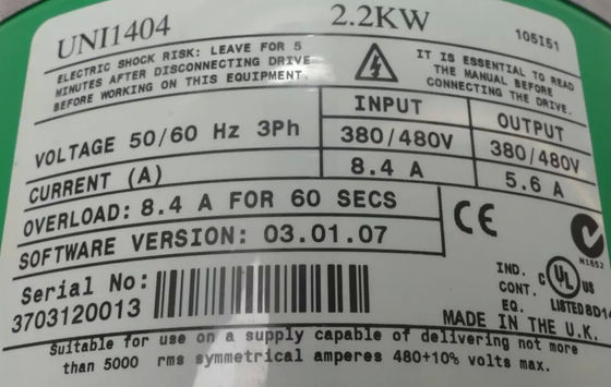 EMERSON UNI1404 Control Techniques Emerson Unidrive Frequenzumrichter