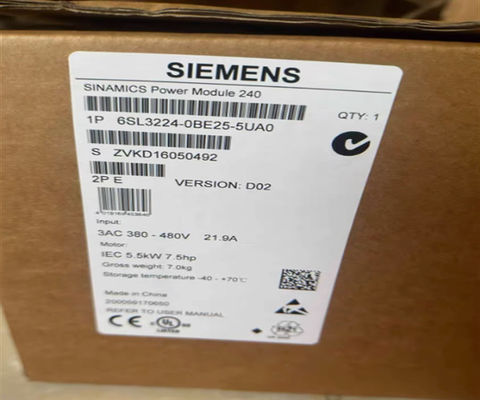 6SL3224-0BE34-5AA0 Siemens Redundant Power Supply Module Sinamics G120 Power Module PM240