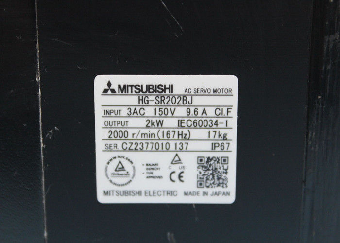 MITSUBISHI New Indutrial AC Servo Motor HG-SR202BJ 2KW Motors 3AC 9.6A 150V in Stock