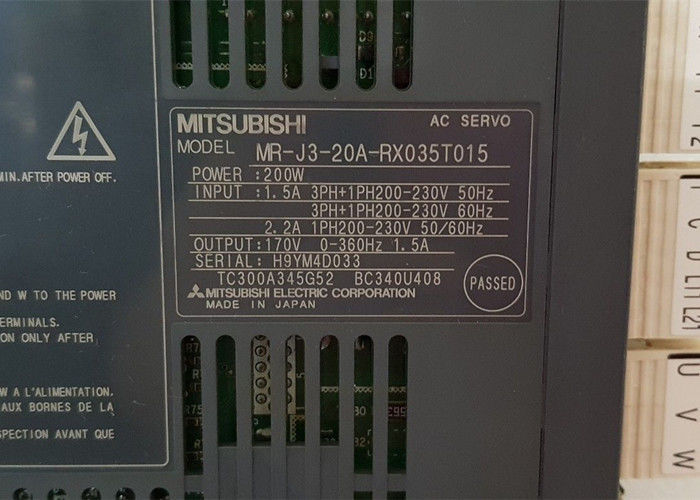 200W MITSUBISHI MR-J3-20A-RX035T015 AC Servo Amplifier 1.5A Industrial DRIVE Output 170V