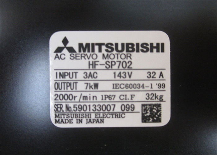 Mitsubishi J3 Series Industrial Servo Motor 7.0KW HF-SP702 2000rpm 1-3/8in 143vac