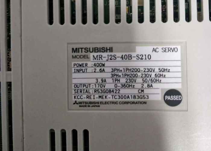 Mitsubishi Melservo 3PH Industrial Servo Drive MR-J2S-40B-S210 400W 230V 170V Amplifier