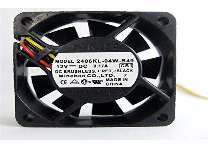 MINEBEA NMB 2406KL-04W-B49 DC AXIAL FAN 60X15MM 12VDC 15.9CFM RIB TACHOMETER 3-WIRE