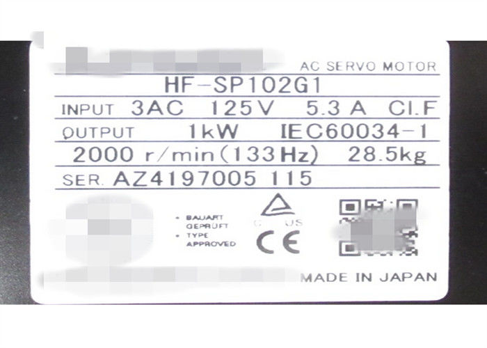 MITSUBISHI Industrial Compact  Servo Motor Unit HF-SP102G1 (1/6) Gear CNVM-6120-6