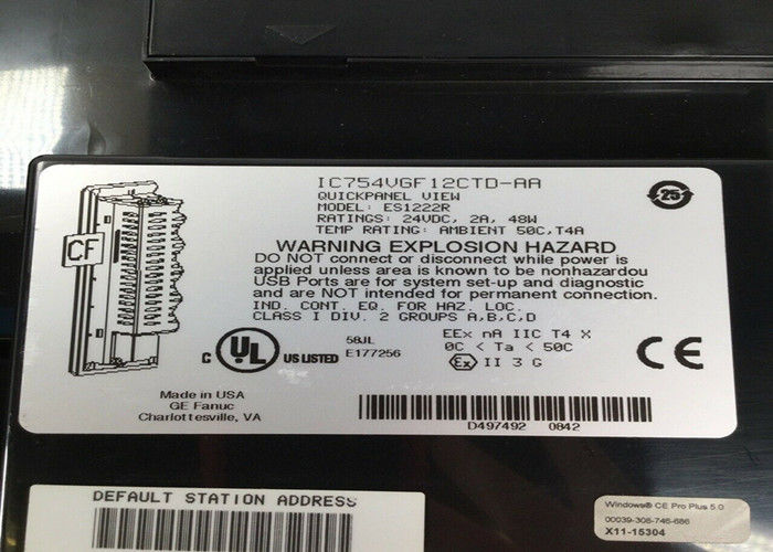 GE  IC754VSI12CTD ES1222R IC754VGF12CTD  powered by a 12 or 24  VDC power cord